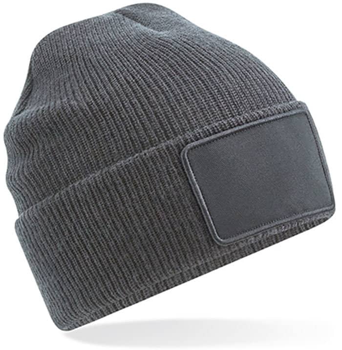 Mütze Removable Patch Beanie Graphite Grey