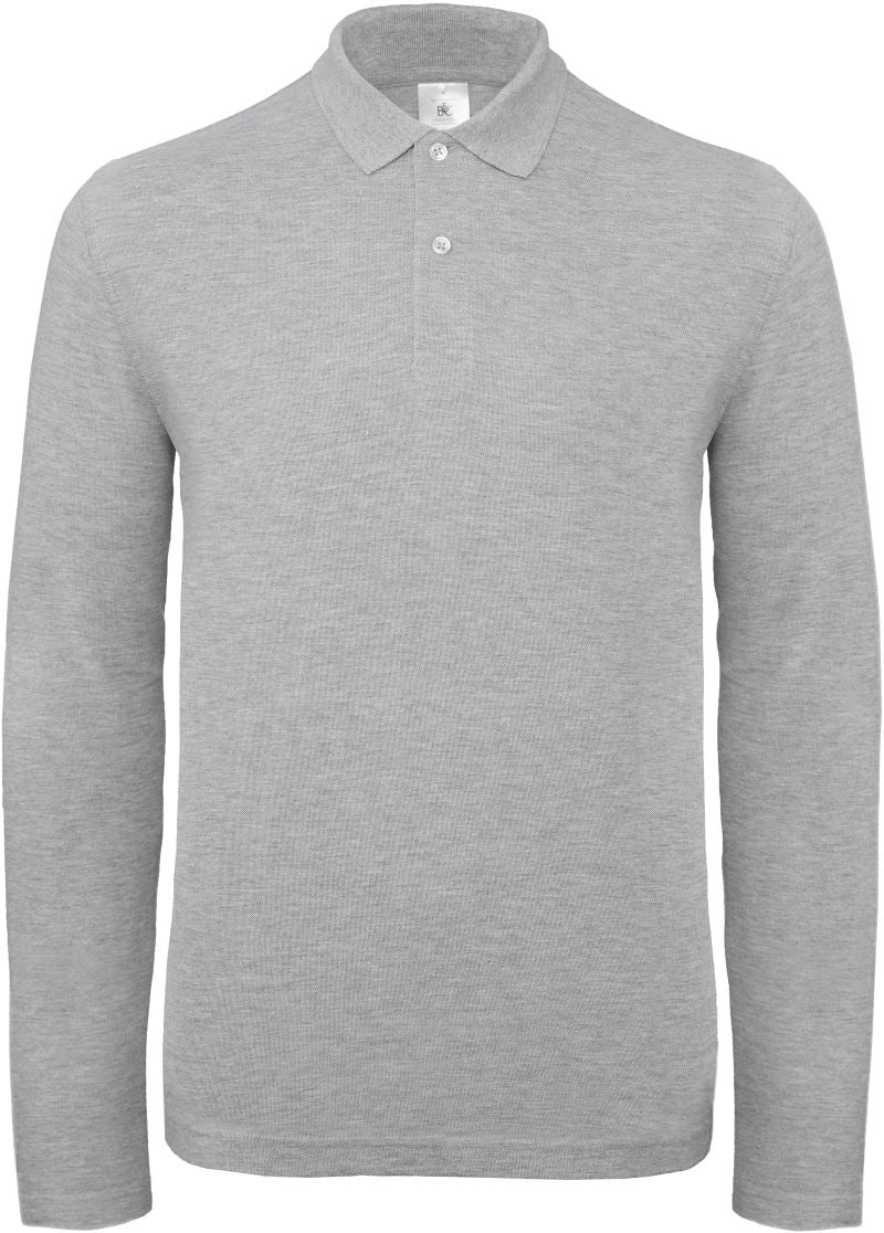 B&C ID.001 Polo Shirt Unisex Black Langarm