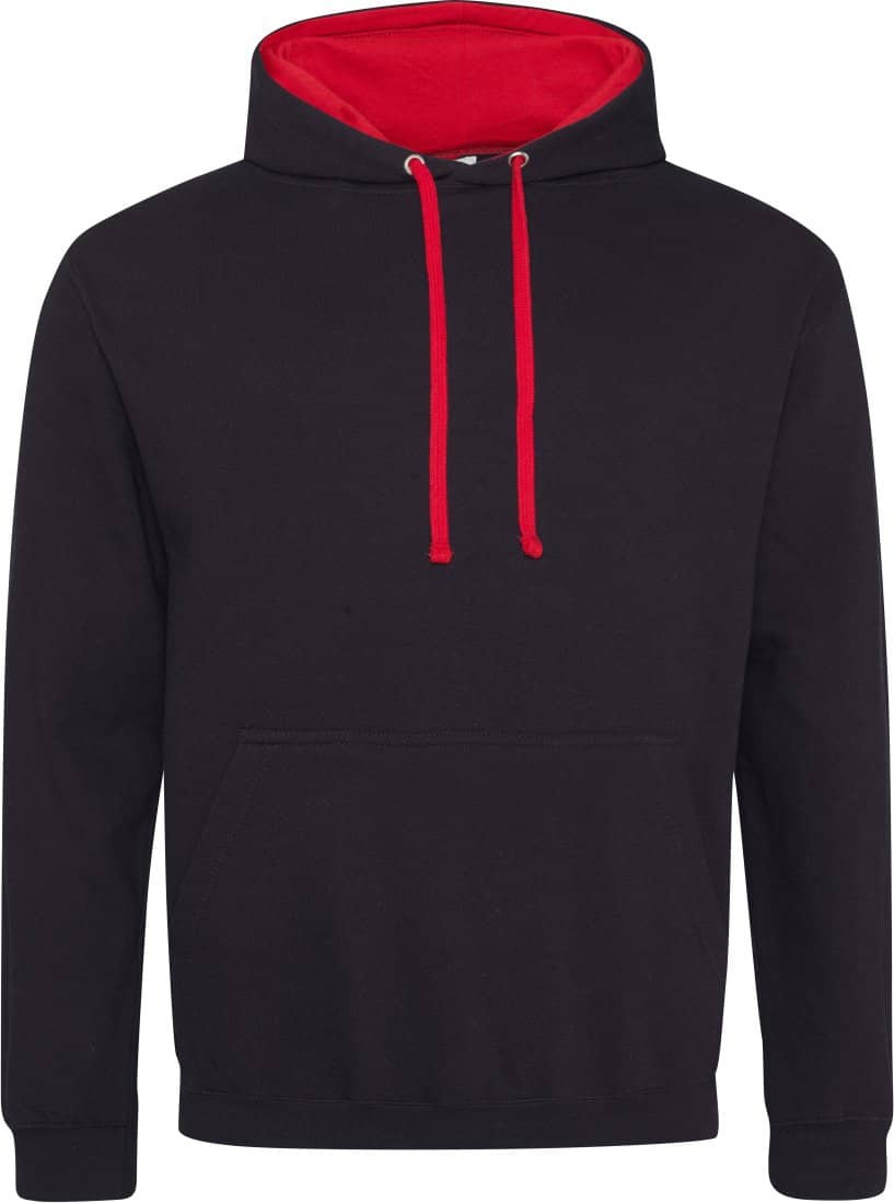 Varsity Hoodie Jet Black / Fire Red