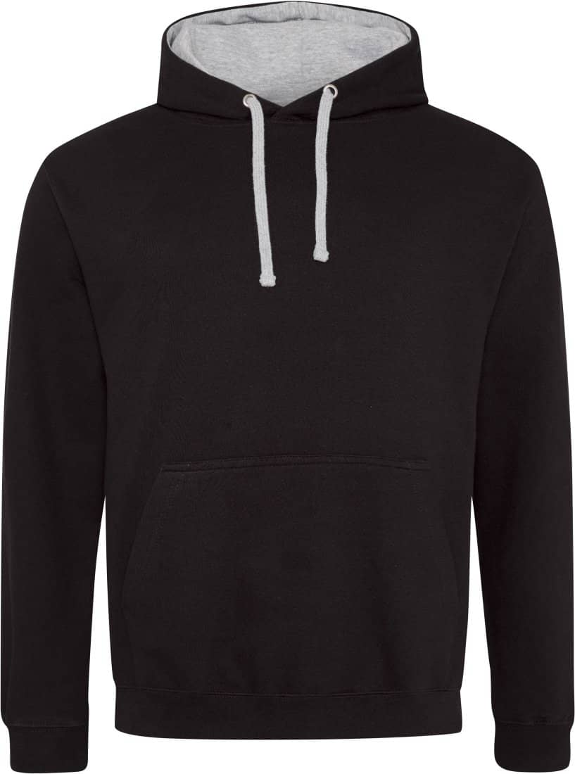Varsity Hoodie Jet Black / Heather Grey