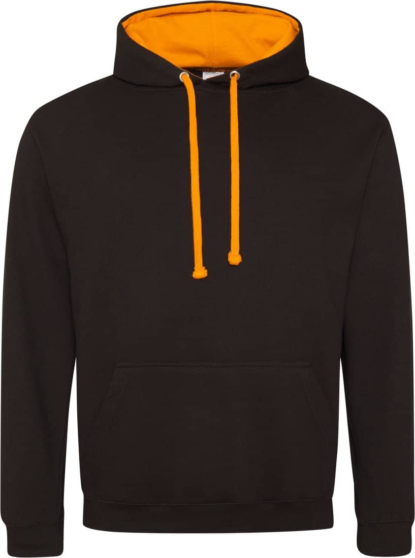 Varsity Hoodie Jet Black / Orange Crush