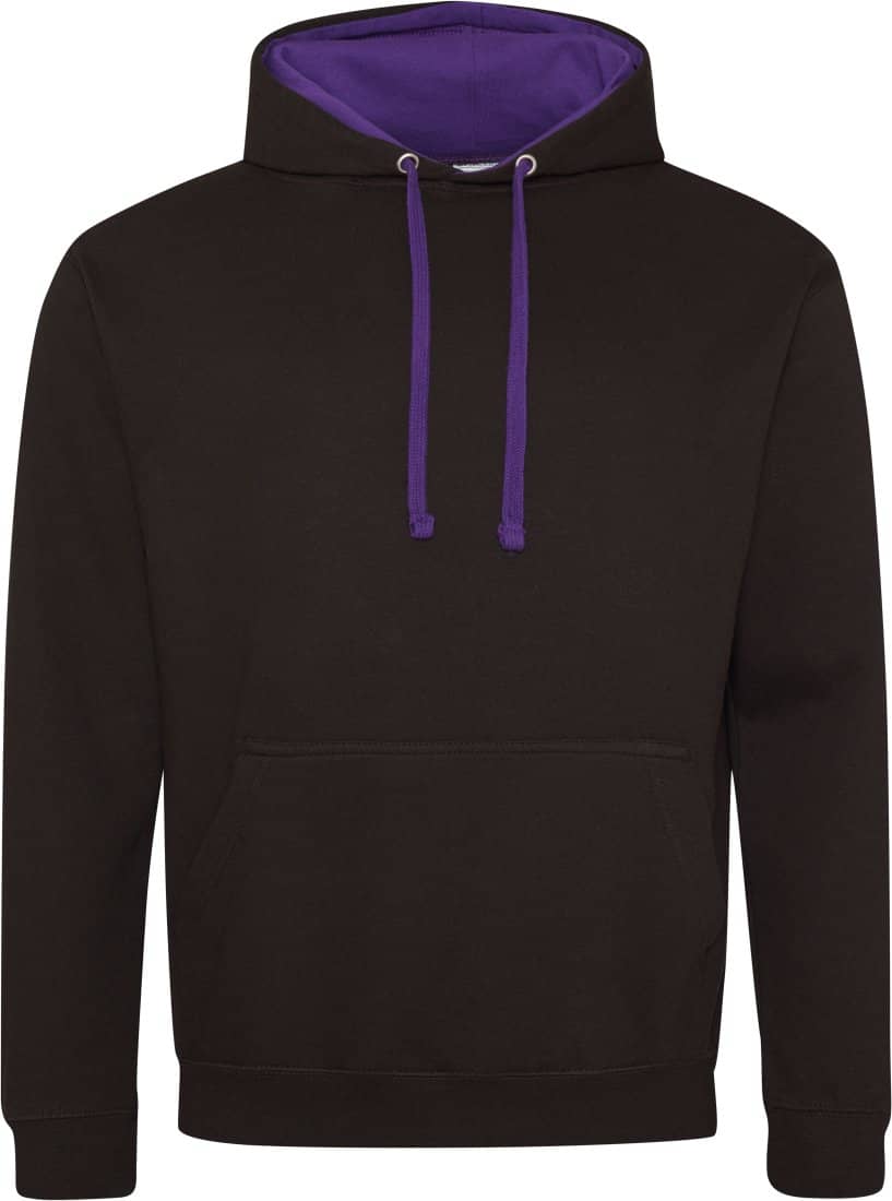Varsity Hoodie Jet Black / Purple