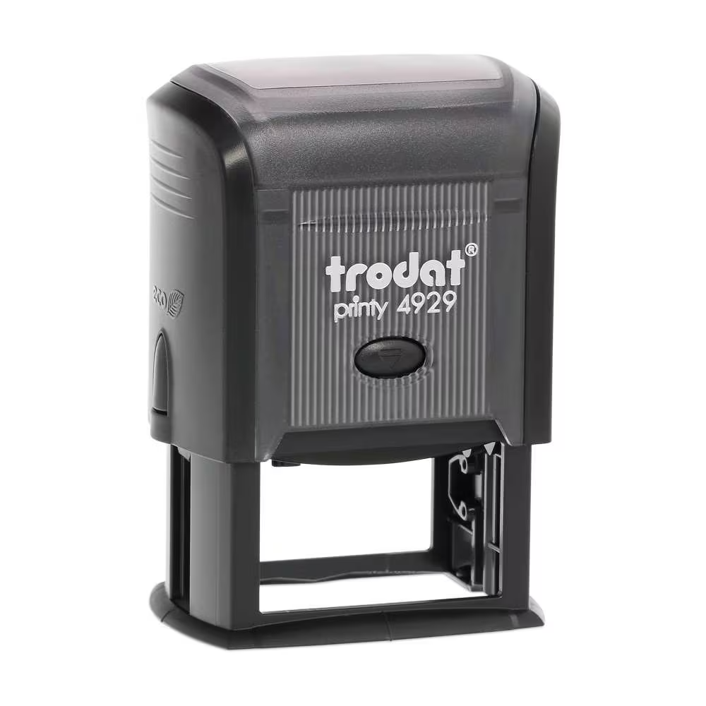 Trodat Printy 4929 (50x30 mm - 6 Zeilen) Gehäuse Schwarz Kissen Schwarz