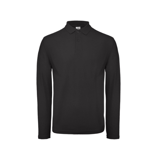 B&C ID.001 Polo Shirt Unisex Black Langarm