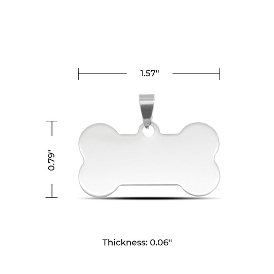 Polished Bone Pet ID Tag