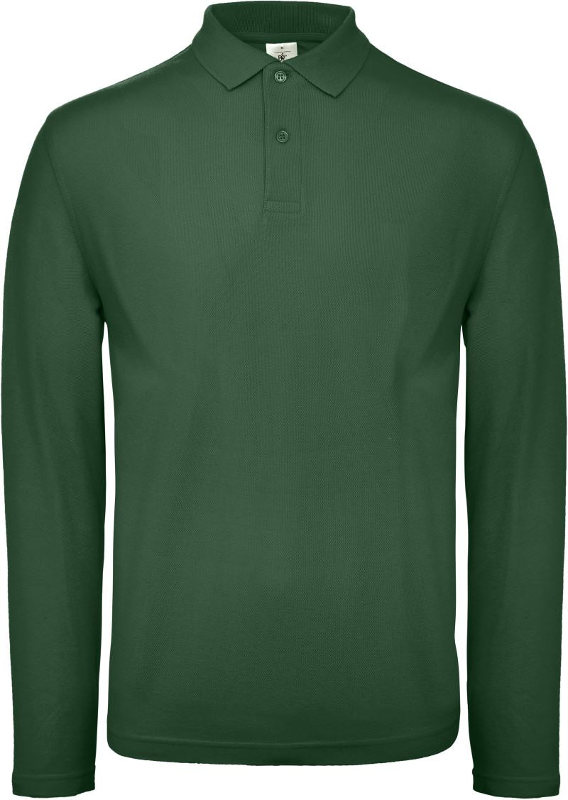 B&C ID.001 Polo Shirt Unisex Black Langarm