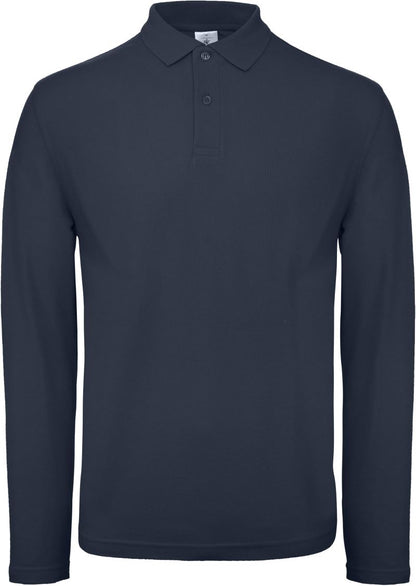 B&C ID.001 Polo Shirt Unisex Black Langarm