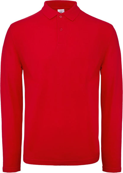 B&C ID.001 Polo Shirt Unisex Black Langarm