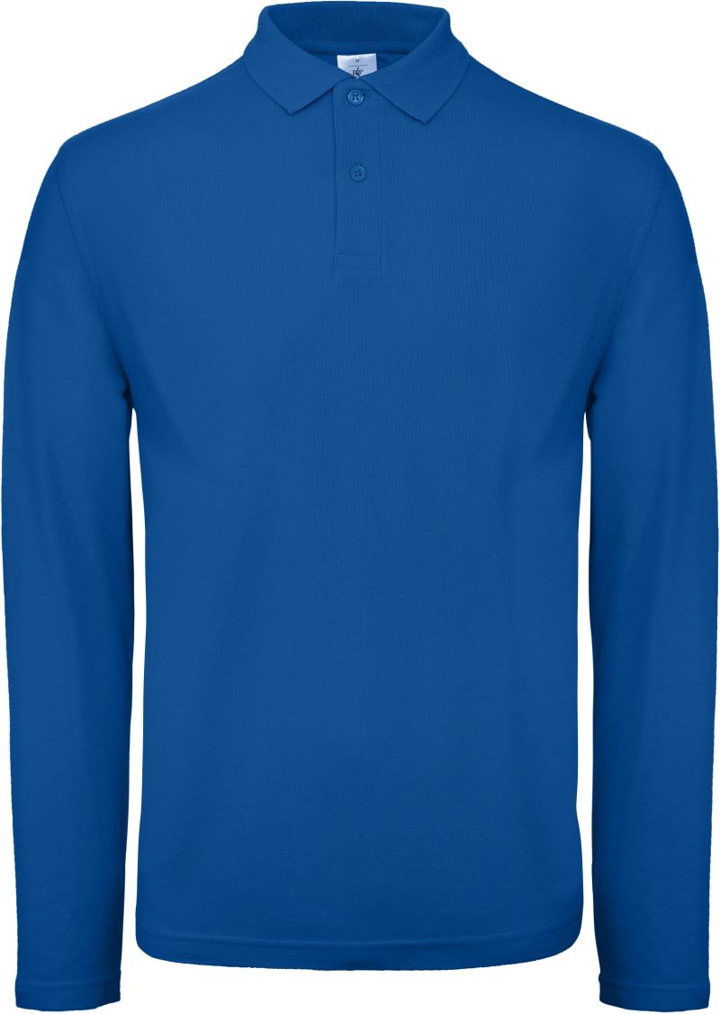 B&C ID.001 Polo Shirt Unisex Black Langarm