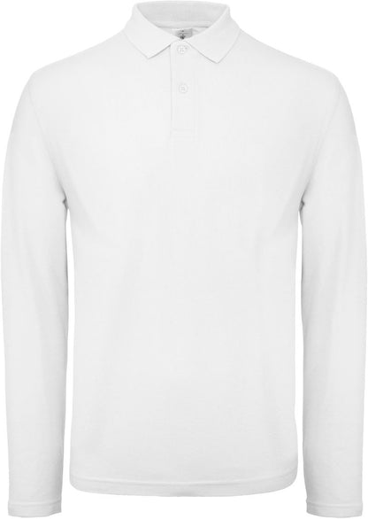 B&C ID.001 Polo Shirt Unisex Black Langarm